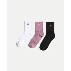 ATMOS - Pack X3 Medias Caña Media X3 Para Mujer Fucsia
