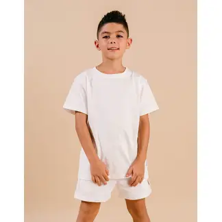 DOSOJOS - Conjunto de camiseta y short en 100% algodón peruano - Marfil