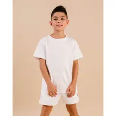 DOSOJOS - Conjunto de camiseta y short en 100% algodón peruano - Marfil