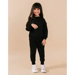 DOSOJOS - Conjunto buzo y jogger en 100% algodón peruano - Negro