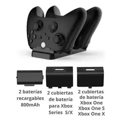 DOBE - Base Carga Doble Control Xbox Series Sx + 2 Baterías 800Mah