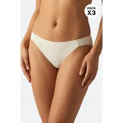 LILI PINK - Panty tipo tanga elaborado en microfibra satinada paquete x3