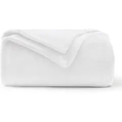 GENERICO - Cobija Manta Microfelpa Cama Doble-Queen Color Blanco