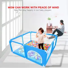 LANZURY IMPORTACIONES - Corralito Para Niños Y Niñas-ensamble Portátil-30 Peloticas AZUL