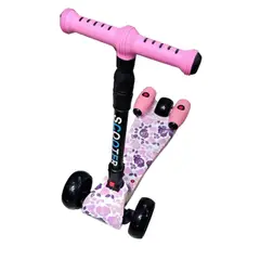 GENERICO - Patineta Para Niñas Rosada Con Luces Humo Y Parlante Bluetooth