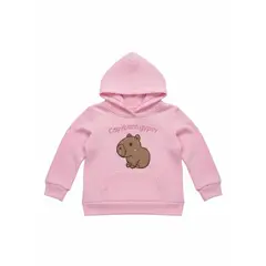 BIGBOYS - Buzo Hoodie Capybara Rosado Niña