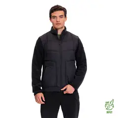 TOTTO - Chaqueta Acolchada Cuello Alto Rpet Jetty Negro Para Hombre