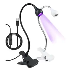 GENERICO - Lampara Led Ultra Violeta Secado Uñas Uv Brazo Flexible Usb