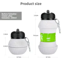 GENERICO - Botilito Plegable Blando Silicona 500ml Deportes Golf