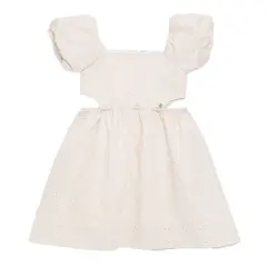 CODELIN - Vestido Corto Con Estampado Niña 390331A Codelín Marfil