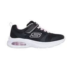 SKECHERS - Tenis niña Microspec Max Advance Velcro negro rosa