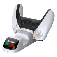 DOBE - Cargador Doble Compatible Control Ps5 Carga Rápida Luz Led