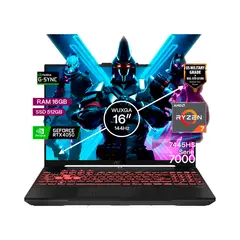 ASUS - Portátil Gamer Tuf A16 Ryzen 7 7445hs 24gb Ssd 512gb Rtx 4050 16" FHD.