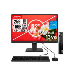 LENOVO - COMPUTADOR TINY INTEL CORE I5-13420H SSD 256GB RAM 16GB 21.5 FHD S22-4e