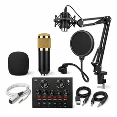 GENERICO - Micrófono condensador BM800 + Tarjeta de sonido V8 Kit para streaming y grabación