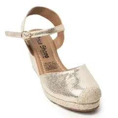 PRICE SHOES - Tacón de Cuña para Mujer 692A01MCHAMPANA