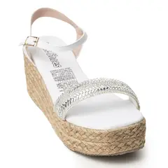 PRICE SHOES - Plataforma en Yute para Mujer 382085BLANCO