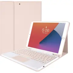 GENERICO - Funda Forro Estuche Teclado Con Trackpad (mouse) Para Ipad 10.2 7/8/9 gen