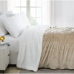 GENERICO - Cobija Térmica Ovejero Cama King 200x230 Color Dorado