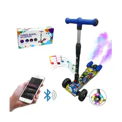 AMERICAN GENERICS - Patineta Scooter Con Humo Para Niños Bluetooth Y Luces ROJO