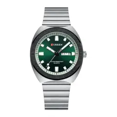 CURREN - Reloj 8473 Plateado Fondo Verde