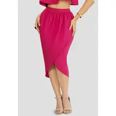 MARKETING PERSONAL - Falda Larga Mujer Magenta Vivo Mp 113296