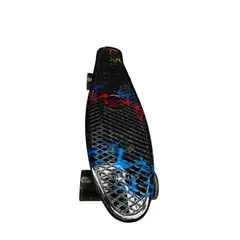 GENERICO - Patineta penny zoom pro diseño negra con color