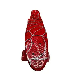 GENERICO - Patineta penny zoom pro diseño roja con telaraña