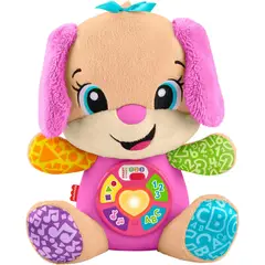 FISHER PRICE - Perrito Peluche Rosa Bebe Smart Stages Puppy Aprende Ingles Musical