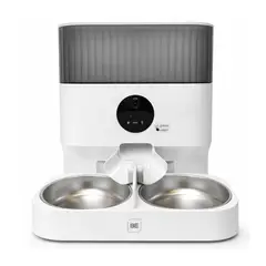 BE - Comedero Dispensador Comida Automático Wifi Doble 5L Con Cámara Y App BE-PET02 Para Dos Mascotas