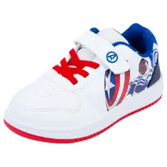 MARVEL - Zapatos Casuales Con Diseño De Capitán América Para Niño Pequeño Blanco 200872