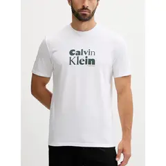 CALVIN KLEIN - Camiseta negra con estampado gráfico redbox
