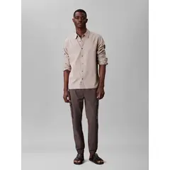 CALVIN KLEIN - Pantalones gris cargo skinny de ripstop