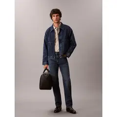 CALVIN KLEIN - Jeans azul de corte recto clásico con efecto tornasolado
