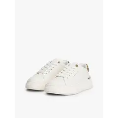 TOMMY HILFIGER - Tenis blanco de corte bajo con cordones