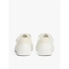TOMMY HILFIGER - Tenis blanco de corte bajo con cierre de velcro