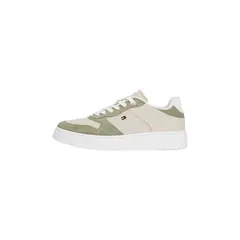 TOMMY HILFIGER - Tenis verde de ante con suela cupsole