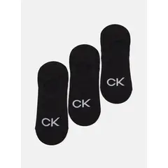 CALVIN KLEIN - Pack negro de 3 medias tipo liner