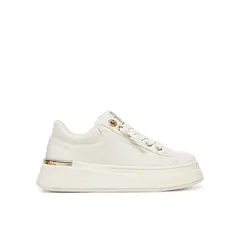 TOMMY HILFIGER - Tenis blanco de corte bajo con cordones