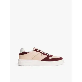 TOMMY HILFIGER - Tenis marrón de ante con suela cupsole