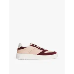 TOMMY HILFIGER - Tenis marrón de ante con suela cupsole