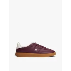 TOMMY HILFIGER - Tenis marrón Heritage de cuero brillante