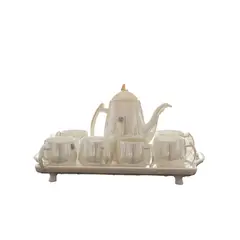 DECORIENTE - Juego de Té Porcelana Fina 6 Pzs Diseño Rectangular Muran 0195-3