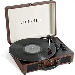 VICTROLA - Tocadiscos Victrolaportable Bluetooth + Altavoces Blanco