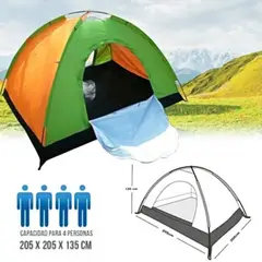 GENERICO - Carpa Para Acampar Glamping Armable Para 4 Personas