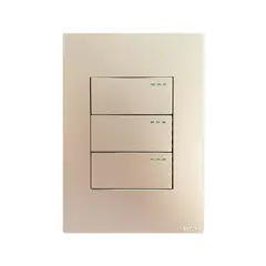 MERCURY - Interruptor Triple Conmutable Golden Luxury