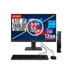 Lenovo - COMPUTADOR TINY INTEL CORE I5-13420H SSD 512GB RAM 16GB 21.5 FHD S22-4e