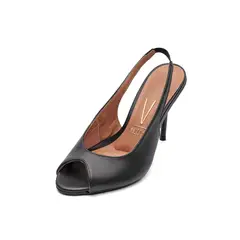 VIZZANO - Tacon Alto Peep Toe Negro