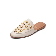 VIZZANO - Slipper Baleta Zueco Marfil-Dorado