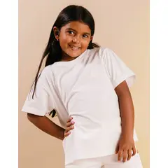 DOSOJOS - Camiseta unisex para niños en 100% algodón peruano - Marfil